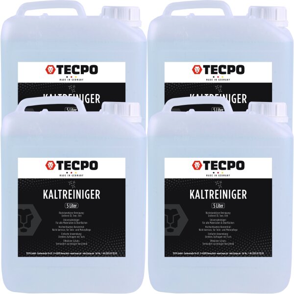 4x TECPO Kaltreiniger 5L Motorreiniger