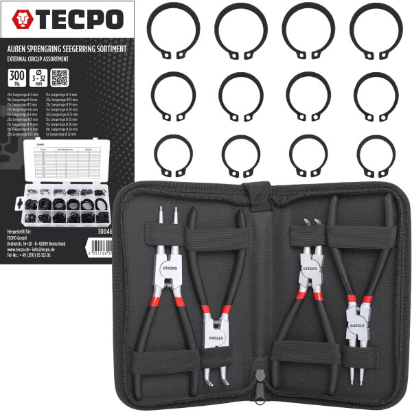 TECPO Sprengring- Seegerringzange Set 175 mm