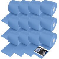 TECPO 12x Putzrolle blau 2-lagig 21x34 cm...