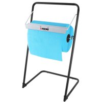 TECPO Bodenständer für Putztuchrollen + 1 Rolle Putzpapier, 2-lagig