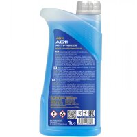 2x MANNOL Antifreeze AG11 (- 40°C) Blau, 1L