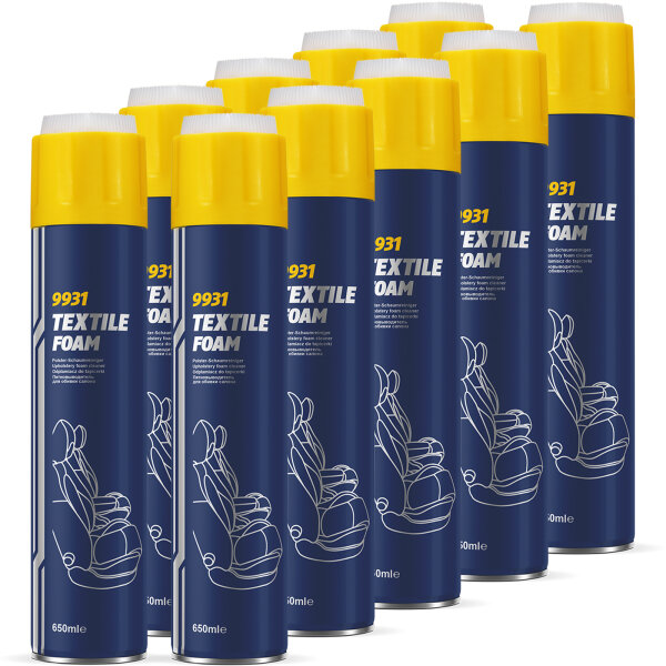 10x MANNOL 9931 Textile Foam, 650 ml