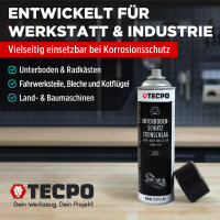 4x TECPO Unterbodenschutz überlackierbar schwarz, 500 ml