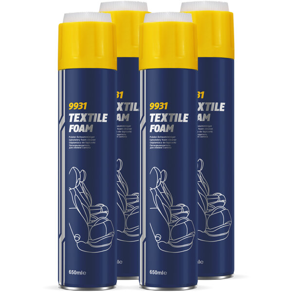 4x MANNOL 9931 Textile Foam, 650 ml