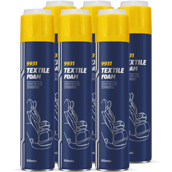 6x MANNOL 9931 Textile Foam, 650 ml