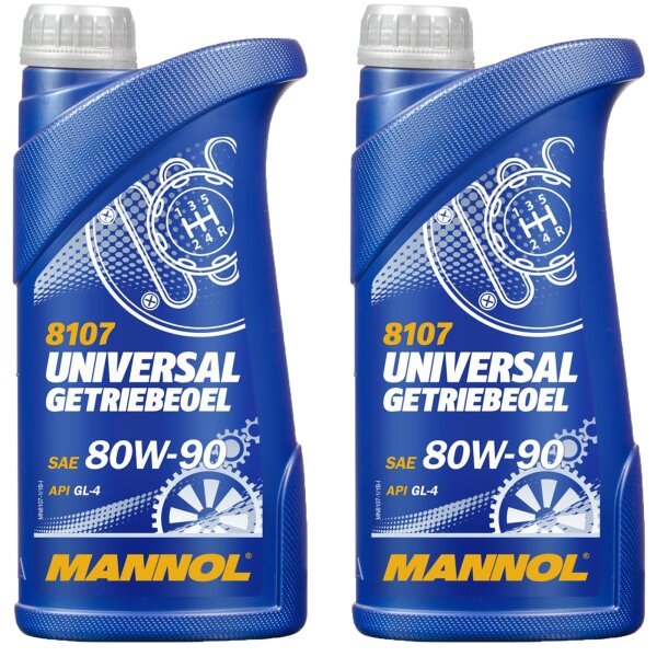 2x MANNOL Universal Getriebeoel 80W-90 API GL 4, 1L