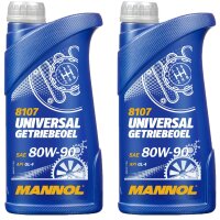 2x MANNOL Universal Getriebeoel 80W-90 API GL 4, 1L