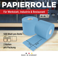 TECPO 4x Putzrolle blau 2-lagig 21x34 cm...