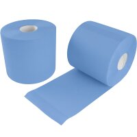 TECPO 4x Putzrolle blau 2-lagig 21x34 cm "MINI-500" (2000 Blatt)