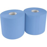 TECPO 4x Putzrolle blau 2-lagig 21x34 cm "MINI-500" (2000 Blatt)