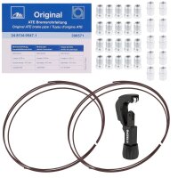 2x ATE Bremsleitung 5m Stahlleitung 4.75 mm + Schrauben +...