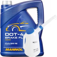 MANNOL Bremsflüssigkeit Brake Fluid DOT-4, 5L + BGS...
