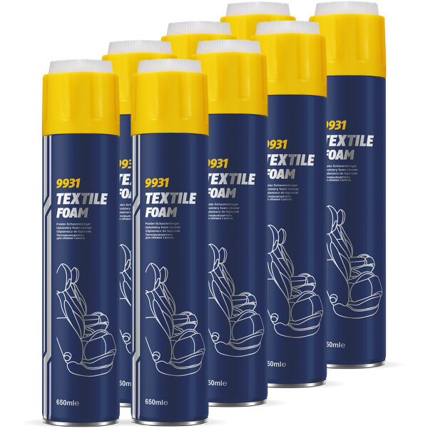 8x MANNOL 9931 Textile Foam, 650 ml