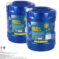 2x Mannol Kühlerfrostschutz AG13+ -40°C, 10L