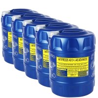 5x MANNOL Kühlerfrostschutz Gelb AG13+, 20L