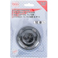 BGS Ölfilterschlüssel | 15-kant | Ø 74 - 76 mm | passend für Audi, Ford, Mercedes-Benz, Opel, VW
