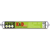 5x PETEC K&D Karosserie Klebe-& Dichtmasse Weiß, Schlauchbeutel, 600 ml