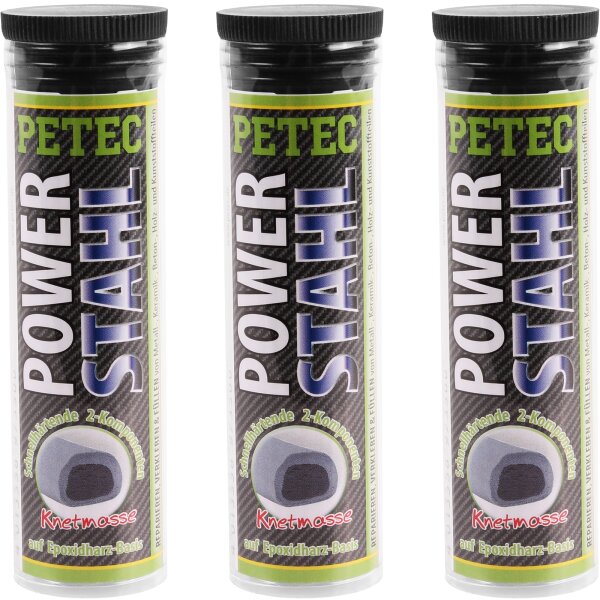 3x PETEC POWER Stahl, 50 g