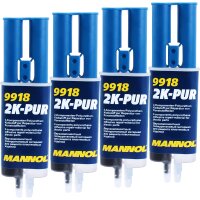 4x MANNOL 2K-PUR, 2-Komponenten-Kleber, 30g