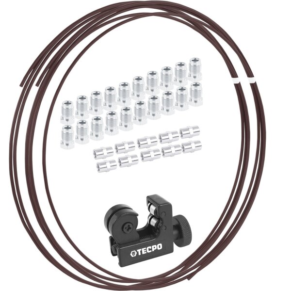 Stahl Bremsleitung 10m, 4.75 - 3/16, 20x Schrauben, 10x Verbinder + Schneider