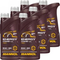 6x MANNOL Energy Combi LL 5W-30, 1 Liter