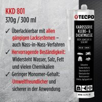10x TECPO KKD 801 Karosserie Klebe- und Dichtmasse, 370g