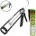 PETEC K&D Karosserie Klebe- und Dichtmasse 310 ml schwarz + Skelett-Kartuschenpresse