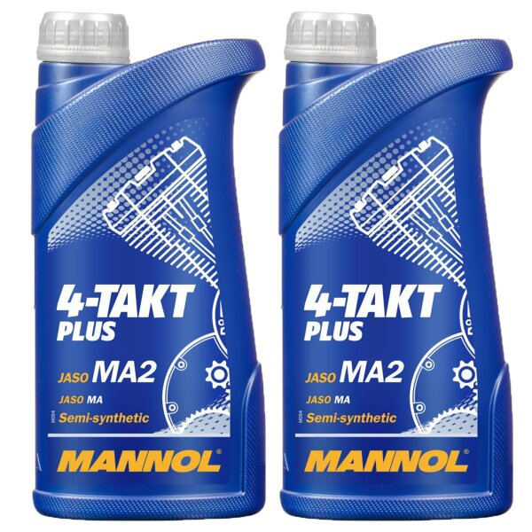 MANNOL 4-Takt Plus Motorrad Öl API SL 2x1 Liter