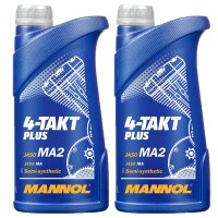 MANNOL 4-Takt Plus Motorrad Öl API SL 2x1 Liter
