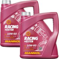 MANNOL Racing+Ester 10W-60 Motoröl API SN/SM/CF, 2x4...