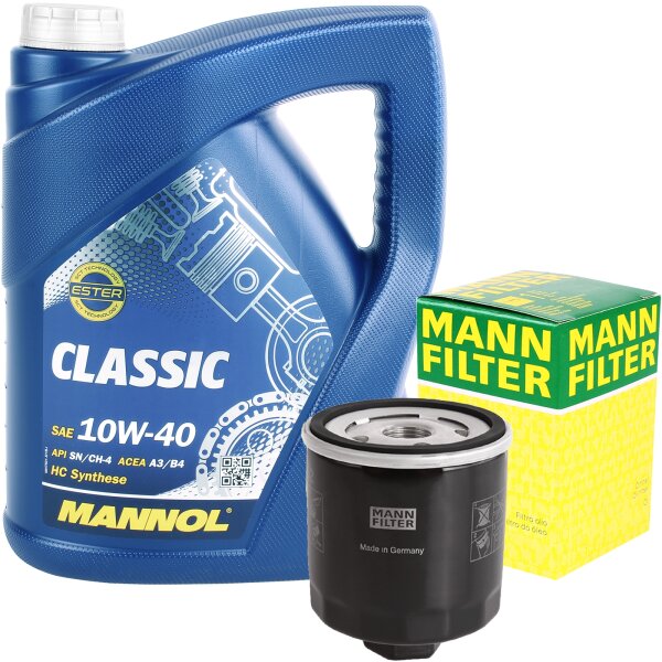 MANN-FILTER Ölfilter + MANNOL Classic 10W-40, 4L