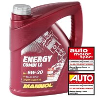 Bosch Ölfilter1457429269 + MANNOL Energy Combi LL 5W-30 API SN/CF, 4 Liter