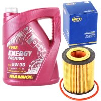 SCT Ölfilter + Mannol Energy Premium 5W-30, 5 Liter