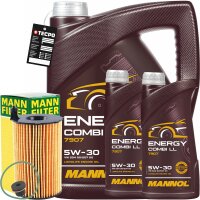 MANN-FILTER Ölfilter + MANNOL Energy Combi LL 5W-30,...