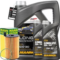 MANN-FILTER Ölfilter + MANNOL 504 / 507 5W-30, 7 L +...