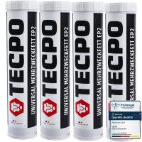4x TECPO Universal Mehrzweckfett EP2, 400g