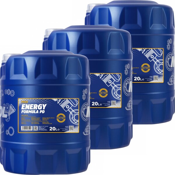 3x MANNOL Energy Formula PD 5W-40, 20L