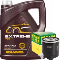 MANN-FILTER Ölfilter + MANNOL Extreme 5W-40 API...
