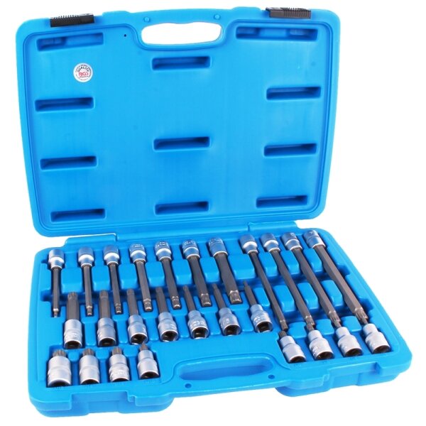 BGS Bit-Einsatz Sortiment 12.5 mm 1/2", Innenvielzahn, 26-tlg.