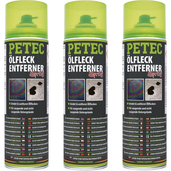 3x PETEC Ölfleckenentferner-Spray, 500 ml
