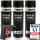 3x TECPO Autolack schwarz matt 500 ml + Pistolengriff