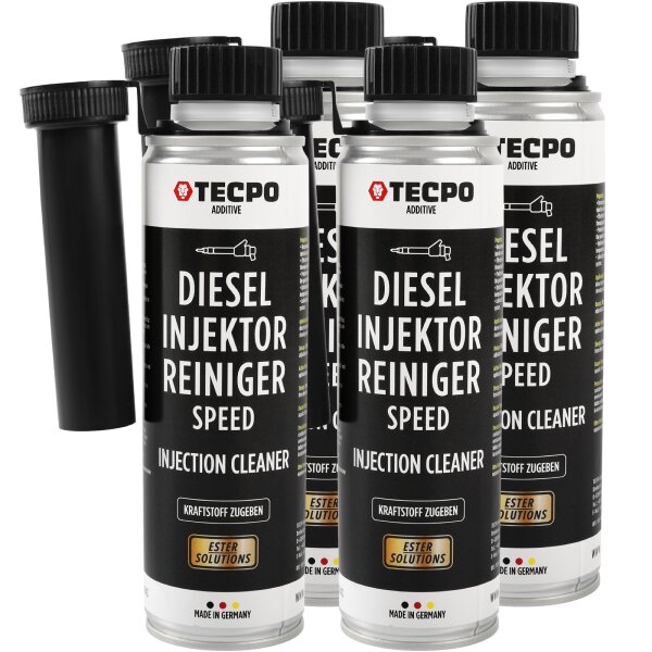 4x TECPO Diesel SPEED Injektor Reiniger Ester, 300 ml