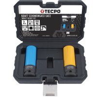 TECPO Drehmomentschlüssel (1/2") 60 - 330 Nm + Kraft-Schoneinsatz-Satz SW 17mm 19mm