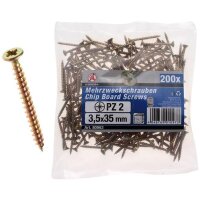 BGS DIY Mehrzweckschrauben 3,5 x 35 mm, 200 Stück