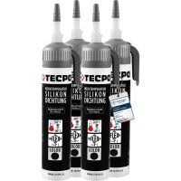 TECPO 4x Hochtemperatur Silikon Dichtung HSD 30 schwarz,...