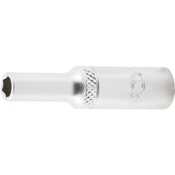 BGS Steckschlüssel-Einsatz Sechskant, tief | Antrieb Innenvierkant 6,3mm (1/4") | SW 5mm