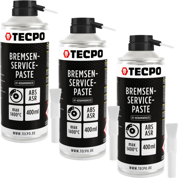 TECPO Bremsen-Servicepaste Schmierfett Bremsenpaste 3x400 ml