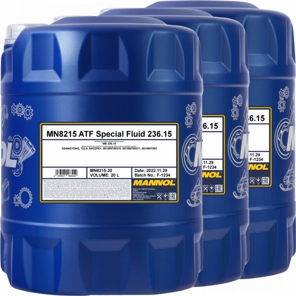 3x MANNOL ATF Special Fluid 236.15, 20L