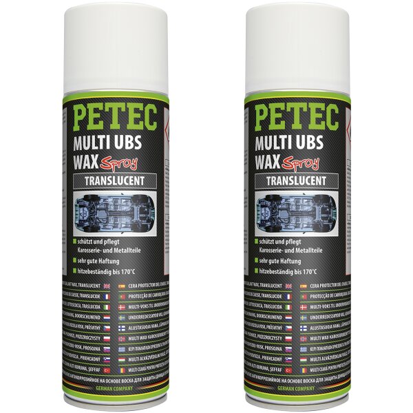 2x PETEC Multi UBS Wax translucent, 500 ml