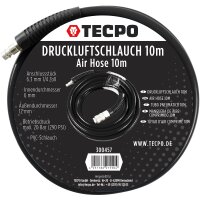 TECPO Druckluft-Ausblaspistolen-Satz, 3-tlg. + Druckluftschlauch 10m + Adapter